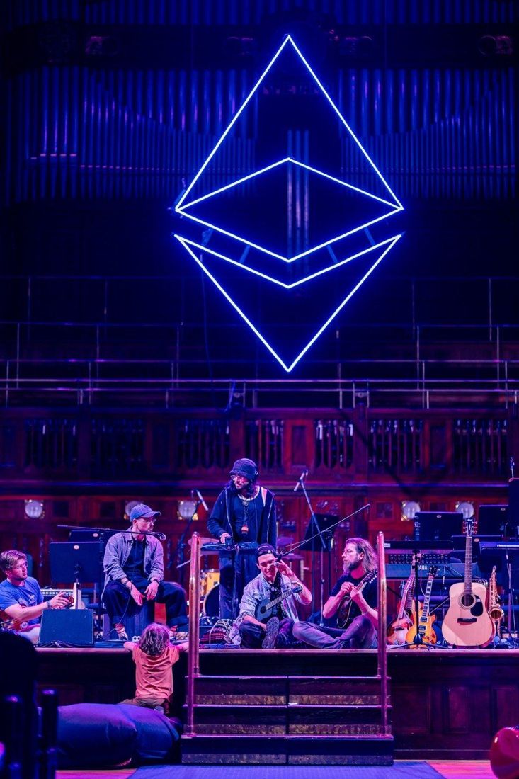 ETHPrague closing circle under the sigil